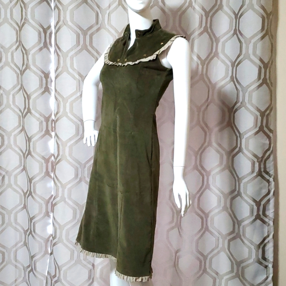 Super cute corduroy and lace dress